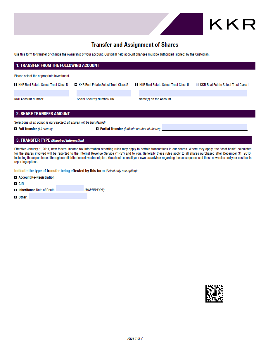 Transfer Form